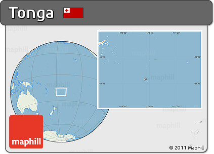 Savanna Style Location Map of Tonga, lighten, land only