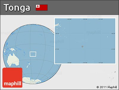 Savanna Style Location Map of Tonga, lighten, land only