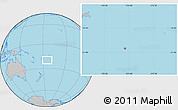 Shaded Relief Location Map of Tonga, gray outside