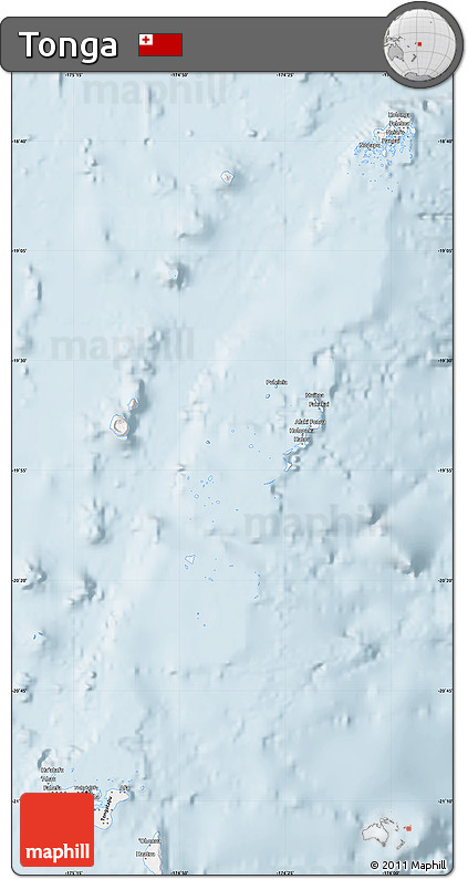 Gray Map of Tonga