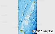 Physical Map of Tonga, political shades outside
