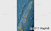 Political Map of Tonga, darken