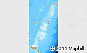 Political Shades Map of Tonga, darken, semi-desaturated, land only