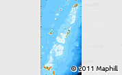 Political Shades Map of Tonga, desaturated, land only
