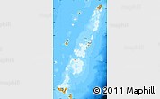Political Shades Map of Tonga, lighten, land only