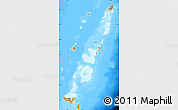 Political Shades Map of Tonga, lighten, semi-desaturated, land only