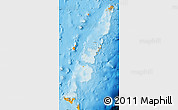 Political Shades Map of Tonga, single color outside