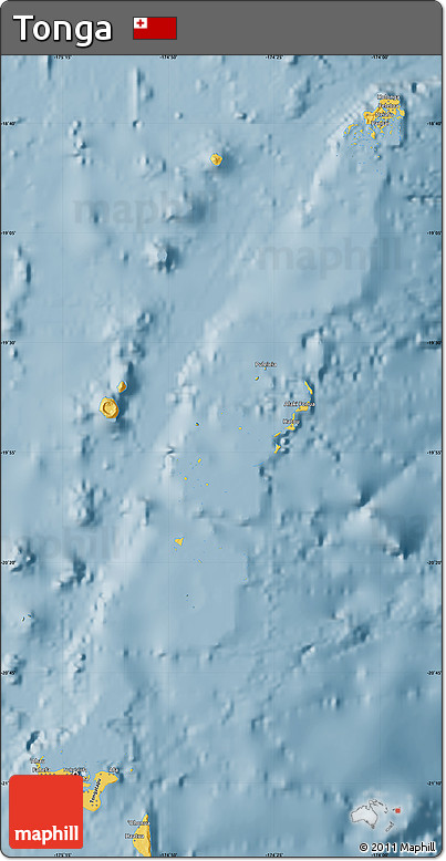 Savanna Style Map of Tonga, single color outside