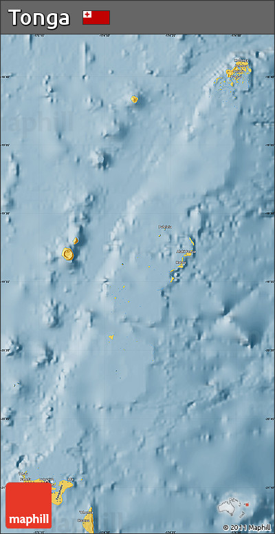 Savanna Style Map of Tonga, single color outside