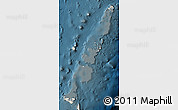 Shaded Relief Map of Tonga, darken