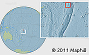 Savanna Style Location Map of Niuas, within the entire country, hill shading