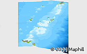 Physical Panoramic Map of Tonga, single color outside, bathymetry sea