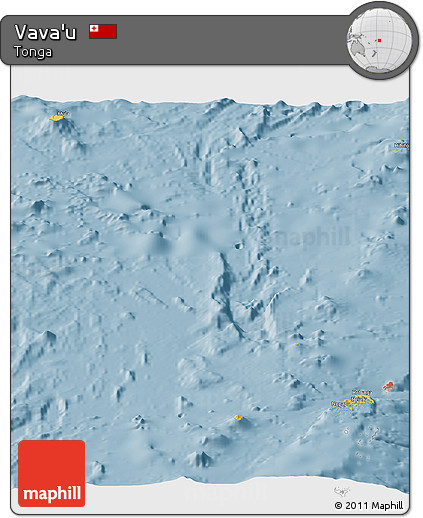 Savanna Style Panoramic Map of Vava'u