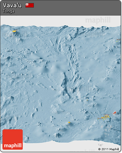 Savanna Style Panoramic Map of Vava'u