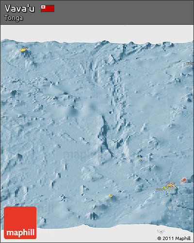 Savanna Style Panoramic Map of Vava'u