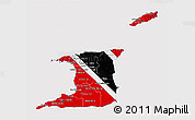 Flag 3D Map of Trinidad and Tobago, flag aligned to the middle