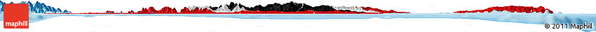 Flag Horizon Map of Trinidad and Tobago, political shades outside, flag rotated