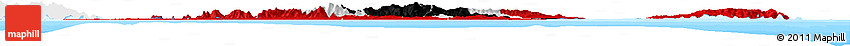 Flag Horizon Map of Trinidad and Tobago, single color outside, bathymetry sea