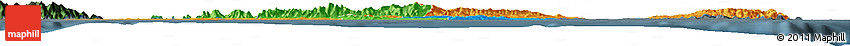 Political Horizon Map of Trinidad and Tobago, darken