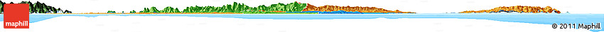 Political Horizon Map of Trinidad and Tobago, darken, land only