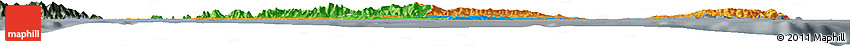 Political Horizon Map of Trinidad and Tobago, darken, semi-desaturated