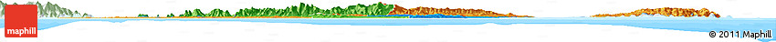 Political Horizon Map of Trinidad and Tobago, lighten, land only