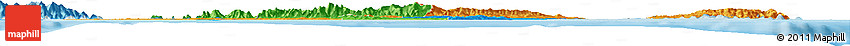 Political Horizon Map of Trinidad and Tobago, political shades outside