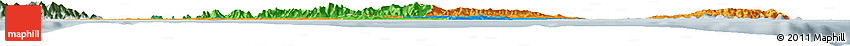 Political Horizon Map of Trinidad and Tobago, semi-desaturated
