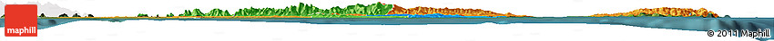 Political Horizon Map of Trinidad and Tobago, single color outside, satellite sea