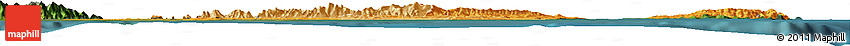 Political Shades Horizon Map of Trinidad and Tobago, satellite outside