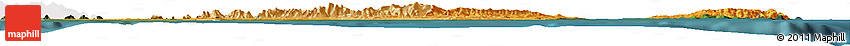 Political Shades Horizon Map of Trinidad and Tobago, single color outside, satellite sea