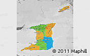 Political Map of Trinidad and Tobago, desaturated