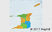 Political Map of Trinidad and Tobago, lighten