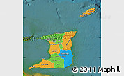 Political Map of Trinidad and Tobago, satellite outside