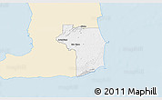 Classic Style 3D Map of Nariva/Mayaro, single color outside