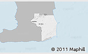 Gray 3D Map of Nariva/Mayaro, single color outside