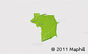 Physical 3D Map of Nariva/Mayaro, cropped outside