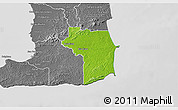 Physical 3D Map of Nariva/Mayaro, desaturated