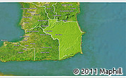 Physical 3D Map of Nariva/Mayaro, satellite outside