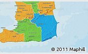 Political 3D Map of Nariva/Mayaro
