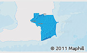 Political 3D Map of Nariva/Mayaro, single color outside