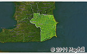 Satellite 3D Map of Nariva/Mayaro, darken