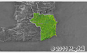 Satellite 3D Map of Nariva/Mayaro, desaturated