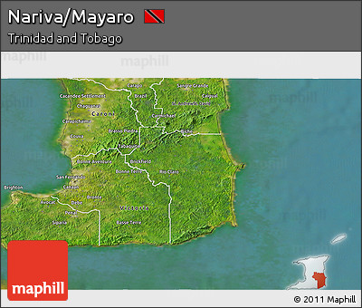 Satellite 3D Map of Nariva/Mayaro