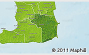 Satellite 3D Map of Nariva/Mayaro, physical outside