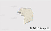 Shaded Relief 3D Map of Nariva/Mayaro, cropped outside