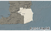 Shaded Relief 3D Map of Nariva/Mayaro, darken