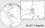 Blank Location Map of Nariva/Mayaro, highlighted country