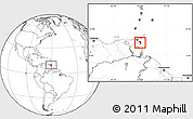 Blank Location Map of Nariva/Mayaro