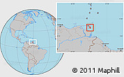 Gray Location Map of Nariva/Mayaro